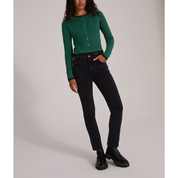 Favorite Daughter 'The Erin' Black High Rise Slim Straight Denim Jean Size 25 -